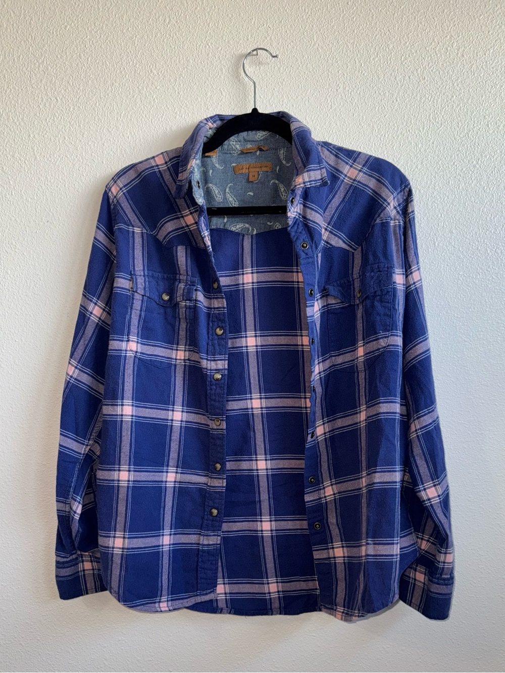Jach’s Girlfriend Blue and Pink Plaid Button-Up Shirt